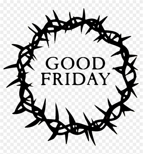 black and white good friday clipart
